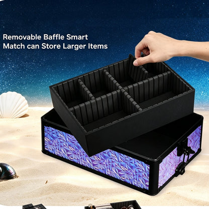 Wheeled Makeup Case, Beauty Case, 4-in-1 Makeup Travel Case, Extra Large Makeup Box