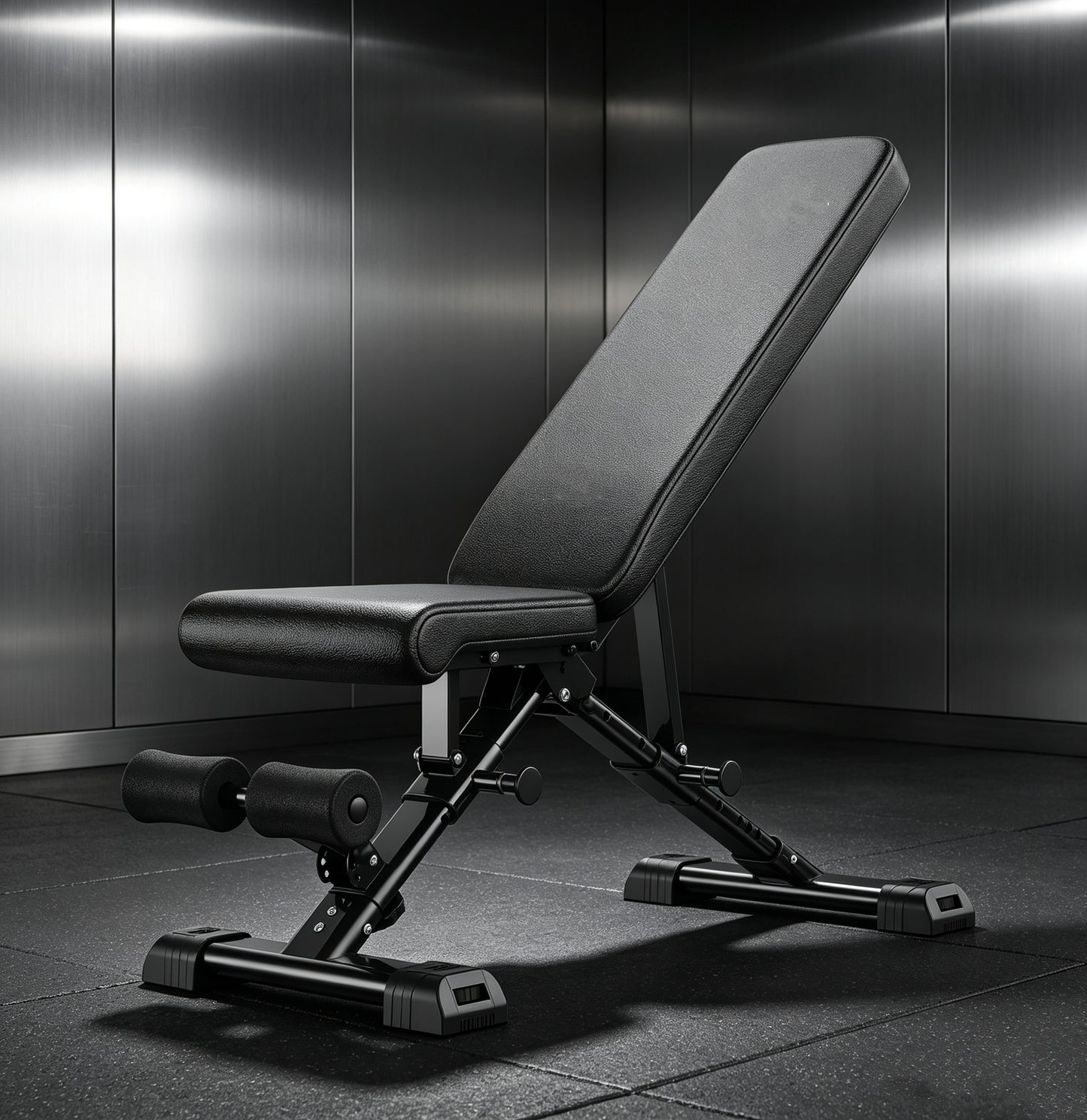 Bench press bench, 800 lbs weight capacity, adjustable, foldable, suitable for home gyms.
