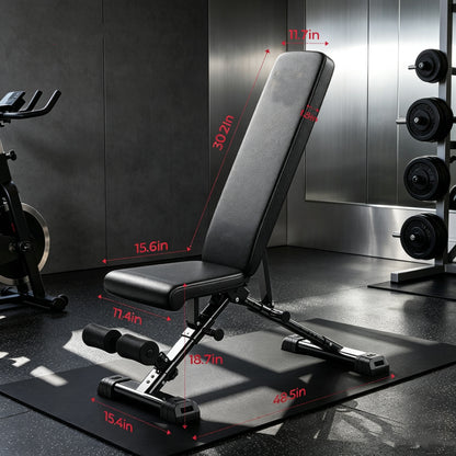 Bench press bench, 800 lbs weight capacity, adjustable, foldable, suitable for home gyms.